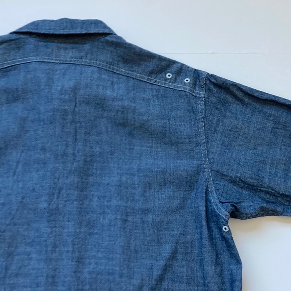 Well Made Non Stock 1942 Model Workwear Retro Button up Chambray shirt Amekaji - Picture 10 of 13